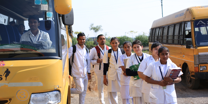 Aadarsh Nursing college Bus